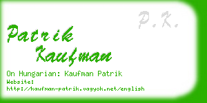 patrik kaufman business card